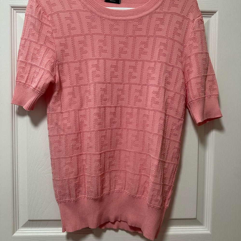 Fendi Pink Knit Top